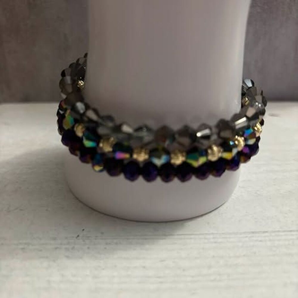 Handmade Beaded Stretch Bracelet Stack 0284